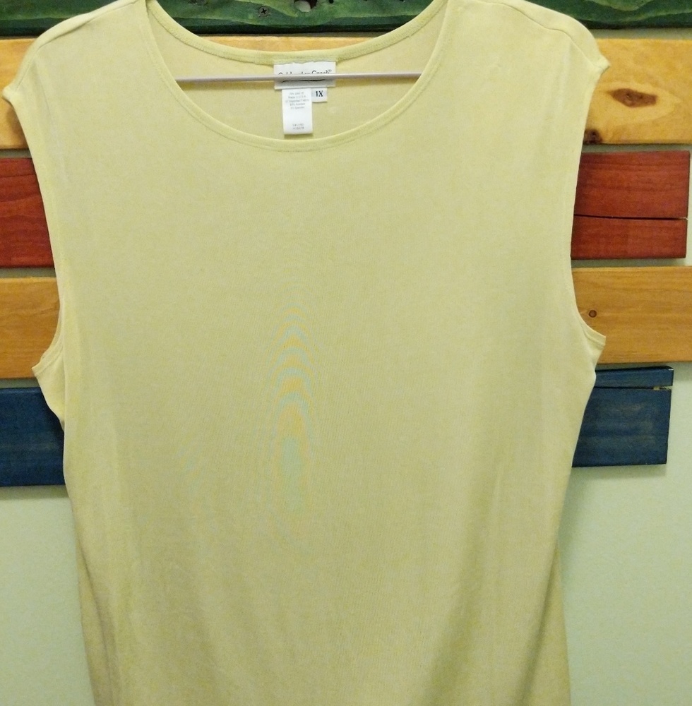 Coldwater Creek 1X Light Green Tank